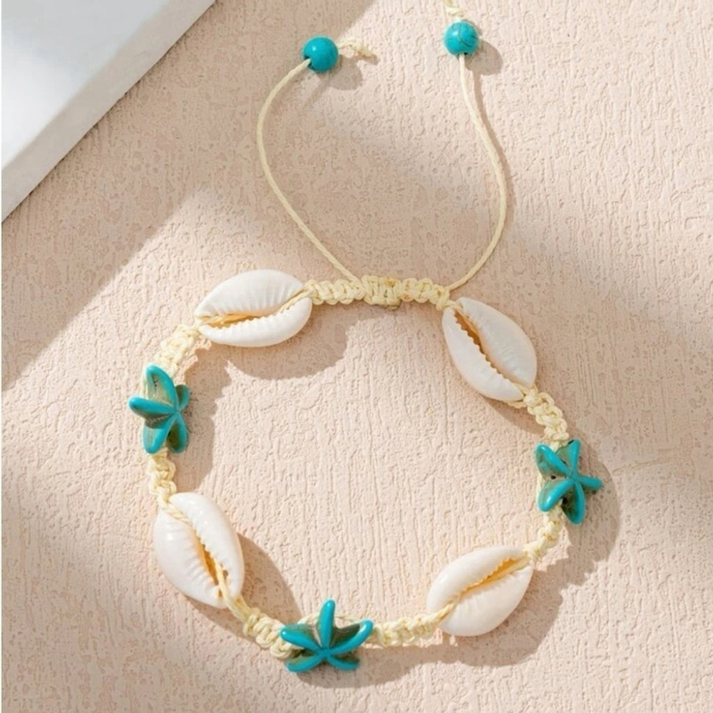 ⚠️Clearance Turquoise / Blue Sea Turtle And Shell Charm Bracelet SS